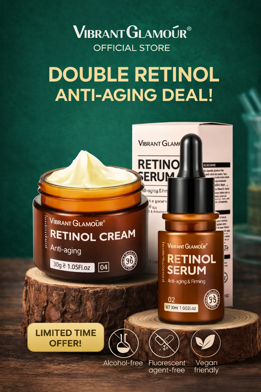 كريم وسيروم رتينول - العرض متاح اطلب الآن