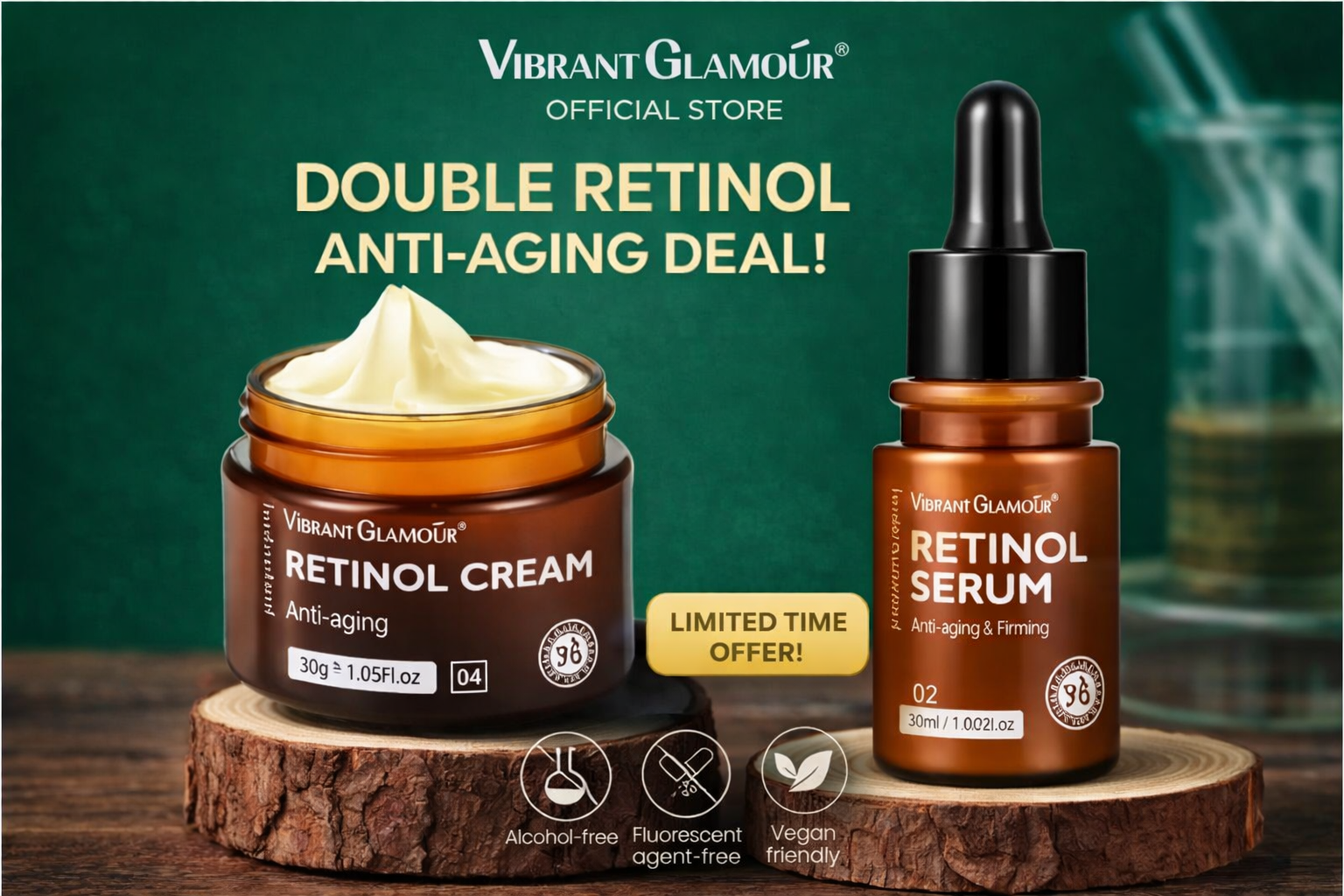 كريم وسيروم رتينول - العرض متاح اطلب الآن